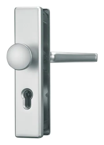 ABUS Schutzbeschlag KLS114 F1 EK PZ8/72 mm, eckig - 21032 - Hochwertiger Türsicherungsbeschlag für optimalen Einbruchschutz, ideal für Sicherheit in Wohnräumen.