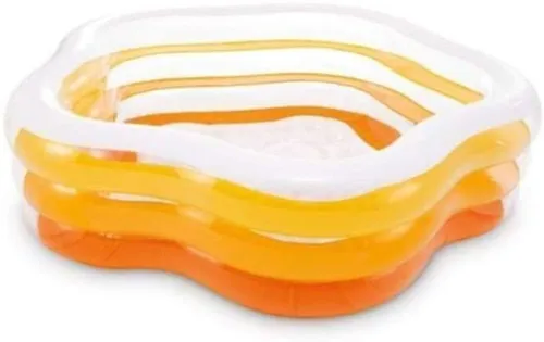 Intex 56495NP - Aufblasbarer Pool Stern - Swimmingpool aus strapazierfähigem, mehrfarbigem Vinyl mit aufblasbarem Boden. Ideal für Kinder mit 460 l Fassungsvermögen und Reparaturflicken im Lieferumfang.