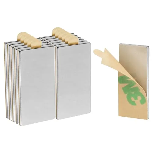 ECENCE Neodym Magnete 20 Stück - Klebe-Magnete selbstklebend - 20x10x1mm - hochwertige NiCuNi-Beschichtung - Scheibenmagnete