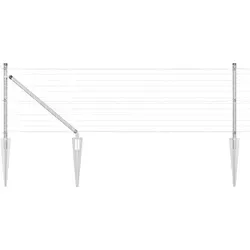 vidaXL Zaun mit Pfosten Silber 0.8 x 25 m Stahl - Gartenzäune, moderner und wetterbeständiger Stahlzaun, der langlebig ist und einfach zu montieren – ideal für Garten- und Terrassenabgrenzungen.