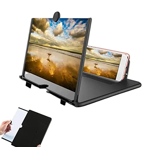 10'' Faltbare Handylupe – Bildschirmvergrößerung für alle Smartphones - Hochwertige Faltlupe aus ABS und Acryl, vergrößert den Bildschirm 3-4 Mal, ideal für Filme und Videos. Leicht, tragbar und ohne Batterien – perfekt für unterwegs und als Geschenk.