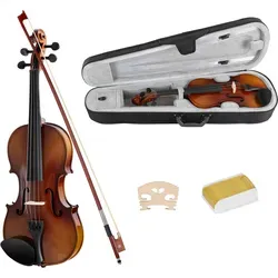 Classic Cantabile Student Violinset 4/4 - Streichinstrumente mit massiver Fichtenholzdecke und Ahornkorpus, ideal für Anfänger, inklusive Etui und Zubehör für den perfekten Einstieg in die Welt der Musik.