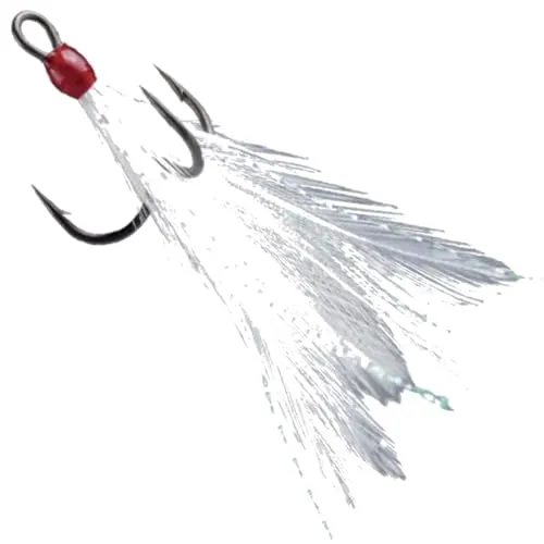 BKK Feathered Spear 21-SS - 3 Drillinge, Größe/Farbe:Gr. 5 / White