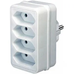 Steckdosenadapter Brennenstuhl 4-fach EURO, Adapterstecker