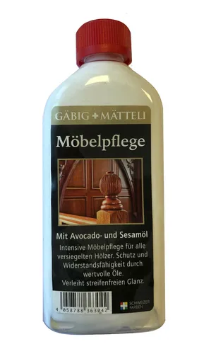 Möbelpflege 250 ml mit Avocado- und Sesamöl glänzend Gäbig + Mätteli