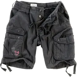 Surplus Airborne Vintage Shorts, Schwarz, Größe L für Männer - Robuste Shorts im Vintage-Stil, stone washed für einen einzigartigen Used-Look. Ideal für den täglichen Tragekomfort! Material: 100% Baumwolle. Perfekt für lässige Freizeitoutfits.