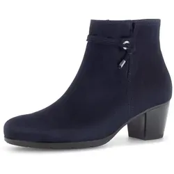 Stiefelette GABOR Damen Gr. 40, nachtblau - Wanderschuhe aus Ziegenveloursleder mit Gabor BEST FITTING für optimalen Komfort, ideal für lange Spaziergänge oder den Alltag. Blockabsatz und rutschhemmende Sohle sorgen für Stabilität.