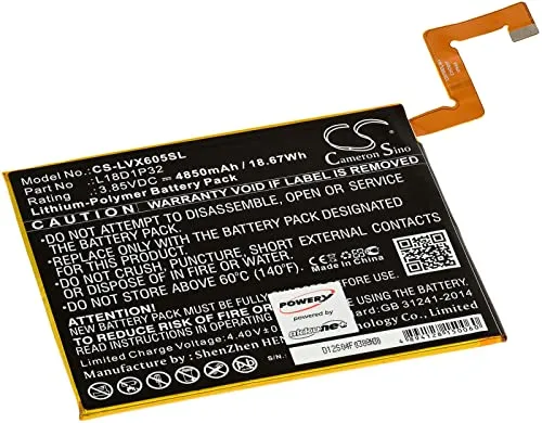 Powery Akku für Tablet Lenovo Smart Tab M10 - Batterien & Akkus, hochwertiger Li-Polymer Akku mit 4850mAh für zuverlässige Energieversorgung und lange Nutzung Ihres Lenovo Tablets.