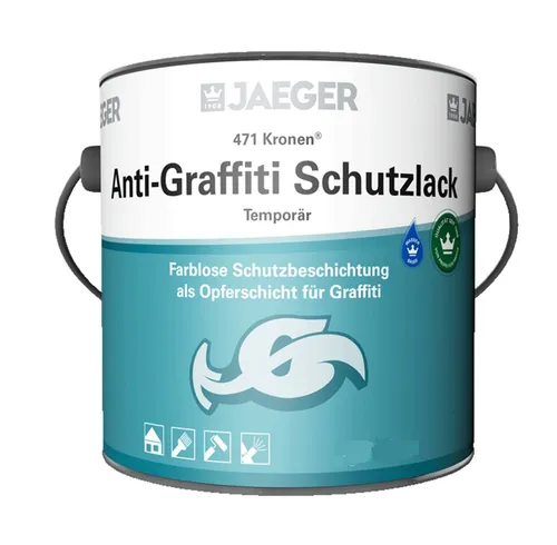 Jaegerlacke Fassadenfarbe Anti-Graffiti Schutzlack 471 farblose temporäre Beschichtung, Opferschicht für Graffiti