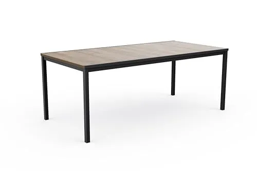 Porto Tisch 200 cm aus Eschenholz von KETER - Stabiler Gartentisch für 8 Personen, ideal für Garten und Terrasse. Witterungsbeständig und pflegeleicht mit eleganter Holzoptik und robustem Metallrahmen.