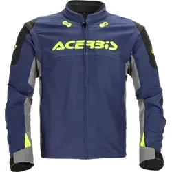 Acerbis Rally Race Textiljacke Unisex - Blau/Grau/Neon-Gelb - M - Vielseitige Motorradjacke für Enduro und Offroad, aus leichtem Stretchmaterial mit abnehmbaren Ärmeln. Ideal für 3 Jahreszeiten, bietet Komfort und Bewegungsfreiheit dank verstärkter Schultern.