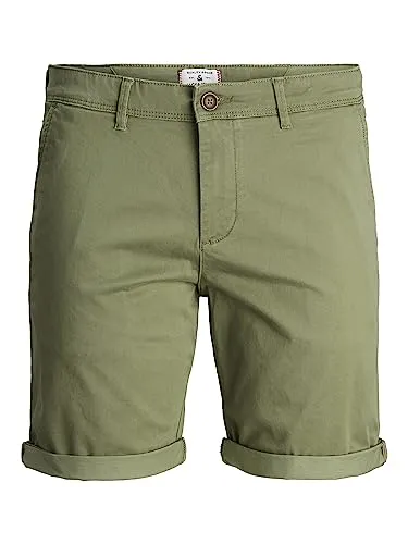 JACK & JONES Herren Chino Shorts Regular Fit 12165604, Deep Lichen Green, XL - Herren-Shorts aus weichem, dehnbarem Material für perfekten Sitz und ganztägigen Komfort. Ideal für einen lässigen Look mit praktischen Taschen.