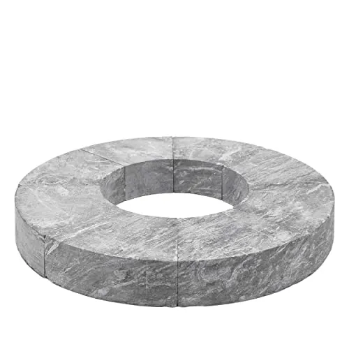 H&M Kaminofen-Erweiterungssegment Speckstein-Speicher-Ring 8-teilig - Universal Speicherstein-Ring aus 8 massiven Segmenten, ideal für viele Kaminöfen. Flexibel einsetzbar, auch bei hinterem Rauchrohranschluss. Maße: 5cm hoch, 40cm Durchmesser, 13,6kg.