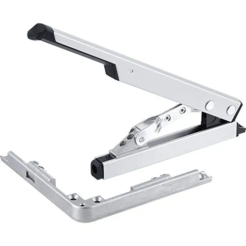 Handhebel m. Eckumlenkung OL 90 N/95, Hub 54 mm, silber eloxiert