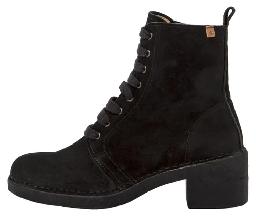 El Naturalista Stiefeletten mit Absatz Damen N5660 SILK SUEDE BLACK / TICINO Farbe Schwarz