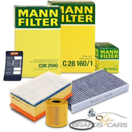 MANN-FILTER INSPEKTIONSPAKET FILTERSATZ A für CITROEN C4 COUPE 2.0 HDi (04-10) - Praktisches Inspektionspaket für CITROEN C4 COUPE. Enthält alle benötigten Filter für eine umfassende Wartung. Hohe Passgenauigkeit und langlebige Materialien sorgen für zuverlässige Leistung.