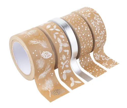 Heyda Klebeband Natur Mix 5er-Set