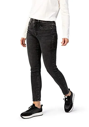 STOOKER Rio FEXXI Move Strass Damen 5-Pocket-Jeans - Figurformende Skinny Fit Jeans mit Magic Shape Effekt. Der Powerstretch sorgt für perfekten Sitz und bequemen Tragekomfort. Konische Beinform und lässiger Clean Wash Look machen diese Jeans zum idealen Begleiter.