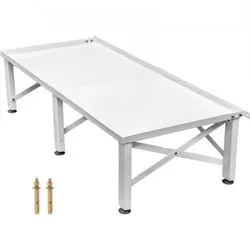 VEVOR Waschmaschinen Untergestell Doppel 124x55x30 cm - Ersatzteile Waschmaschinen - Ergonomisches Untergestell mit rutschfesten Gummifüßen für optimale Arbeitshöhe und hohe Tragfähigkeit bis 150 kg.
