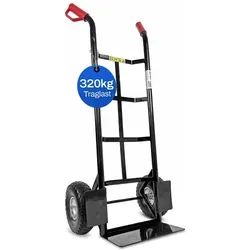HBH Profi Sackkarre TK320PU Schwerlast 320kg - Robuste Sackkarre für Transport mit 320 kg Tragkraft, ausgestattet mit pannensicheren Vollgummireifen und Sicherheitsgriffen für maximale Sicherheit und Komfort.
