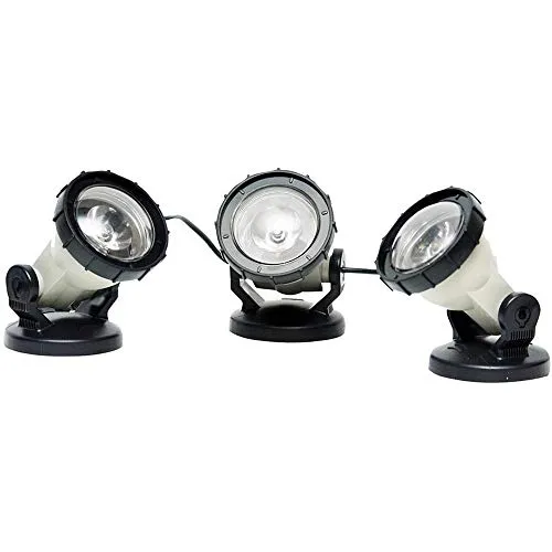 HEISSNER U403-T Teich- und Gartenlicht, 3-er Set - Lampen, energieeffiziente 9 W LED HIGH POWER, 80 % weniger Stromverbrauch als herkömmliche Glühbirnen, ideal für stimmungsvolle Gartenbeleuchtung.
