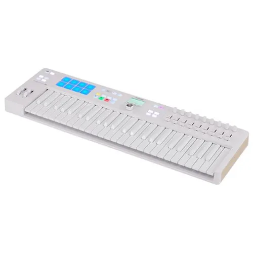 Arturia KeyLab Essential 49 MK3 Alpine White: Der kreative Audio-Controller - Audio-Controller mit limitiertem all-white Design, 49 Tasten, umfangreichen Steuerungsoptionen und einem kreativen Software-Paket.