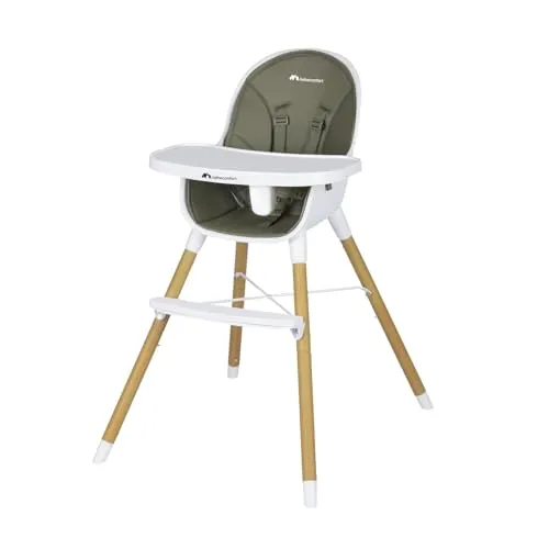 Bebeconfort Avista 2-in-1 Hochstuhl - umwandelbarer Hochstuhl für Kinder - Flexibler 2-in-1 Hochstuhl, geeignet ab 6 Monaten bis ca. 6 Jahre. Skandinavisches Design, sicherer 5-Punkt-Gurt und gepolsterter Sitz für optimalen Komfort.