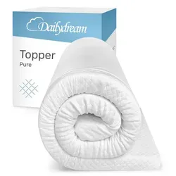 Dailydream viscoelastischer Matratzentopper „Model M“ 120x200 cm - Matratzenauflagen mit einzigartigem Memory Foam Effekt für optimale Druckentlastung und besseren Schlaf. Rutschfest, waschbarer Bezug und zertifizierte Qualität für Allergiker.
