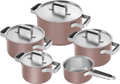 ZWILLING PURE Set mit 5 Töpfen - Hochwertiges Kochtopfset aus edelstahl, ideal für gesundes Kochen und langlebige Nutzung in jeder Küche.