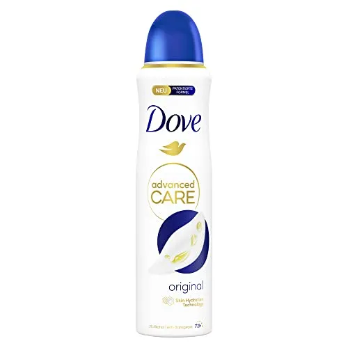 Dove Advanced Care Anti-Transpirant Deo-Spray Original 150 ml - Deo-Spray mit 72 Stunden Schutz vor Körpergeruch und Achselnässe, angereichert mit Skin Hydration Technology für gepflegte und glatte Achseln.