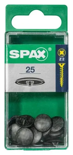 Spax Abdeckkappen schwarz zum stecken - 25 Stk.  Abdeckkappen