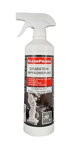 CleanPrince 500 ml Grabstein – Imprägnierung - Spezialputzmittel zum Schutz von Grabsteinen vor Witterung, Algen und Moos. Langanhaltend, schmutzabweisend und frostbeständig, ideal für Marmor und Granit.