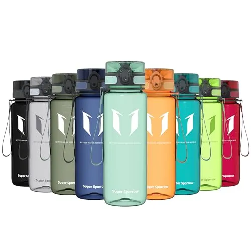 Super Sparrow Trinkflasche - Tritan Wasserflasche - 750ml - BPA-frei - Ideale Sportflasche - Sport, Wasser, Fahrrad, Fitness, Uni, Outdoor - Leicht, Nachhaltig