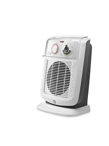 De Longhi Caldobagno HBC 3052T Heißluftfön 2400W - Heizgerät für Badezimmer mit 3 Heizstufen, Timer und leiser Betriebslautstärke von nur 43 dB – ideal für komfortable Wärme.