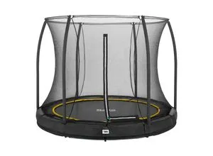 Salta Trampoline Comfort Edition Ground - Ø213cm mit schwarzem Schutzrand - Trampolin für Garten und Freizeit, ideal für sicheres Springen mit zusätzlichem Schutzrand und modernem Design.