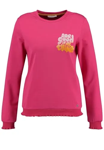 KEY LARGO Damen WSW Feel Good Round Pullover, pink (1321), XS - Pullover für Damen aus hochwertigem, weichem Stoff für maximalen Komfort. Klassischer Rundhalsausschnitt und locker geschnitten, ideal für Freizeit und Alltag.