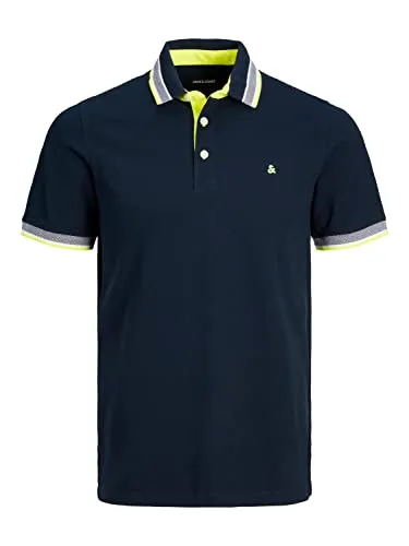 Jack & Jones Essentials Paulos Poloshirt Herren - Poloshirt aus 100% Pique Baumwolle für optimalen Tragekomfort, Slim Fit Design und klassischer Kragen. Ideal für den Alltag und vielseitig kombinierbar mit Sneakern und Jeans.