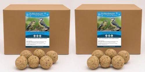 2X 100x 90g Meisenknödel mit Insekten - Vogelfutter für Wildvögel, ideal zur ganzjährigen Fütterung und reich an Proteinen für gesunde Vögel.