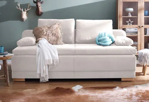 OTTO home Schlafsofa Berlin mit Bettfunktion - Praktisches Schlafsofa »Berlin, B: 202 cm« mit Bettkasten und hoher Belastbarkeit. Ideal für Gäste und als gemütliche Sitzgelegenheit. Modernes Design trifft auf Funktionalität.
