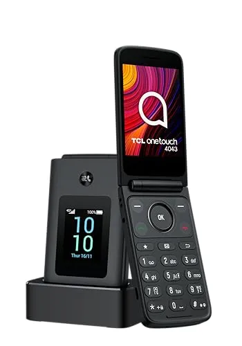 TCL Seniorenhandy - Mobiltelefon TCL One Touch 4043 Grau, benutzerfreundlich und ideal für ältere Menschen