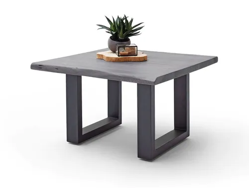 MCA furniture Couchtisch Cartagen, U-Form Akazie-massiv grau - Eleganter Couchtisch in U-Form aus massivem Akazienholz, ideal für den modernen Industrial-Stil. Mit einer robusten Bauweise und einer einzigartigen Baumkante bringt er Wärme in jedes Wohnzimmer.
