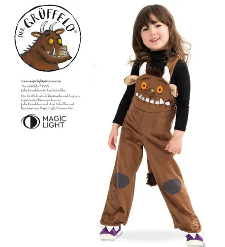 Fasching Kostüm der Grüffelo Latzhose 1-tlg. 104 für Kinder - Originelles Kostüm für Fasching und Karneval, ideal für kleine Grüffelo-Fans. Bequem und aus pflegeleichtem Material für unbeschwerten Spaß.
