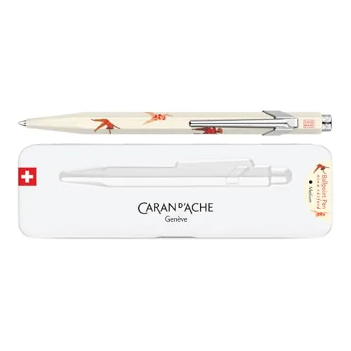 CARAN D’ACHE 849 Nina Cosford Kugelschreiber Hellcreme, Aluminium Sechskant, Sonderedition, Swiss Made