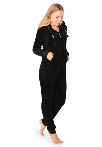 Eight 2 Nine Damen Teddyfleece Jumpsuit mit Kapuze - Kuscheliger Teddyfleece Jumpsuit für Damen, ideal für entspannte Stunden. Mit süßer Kapuze und praktischen Daumenlöchern für zusätzlichen Komfort.