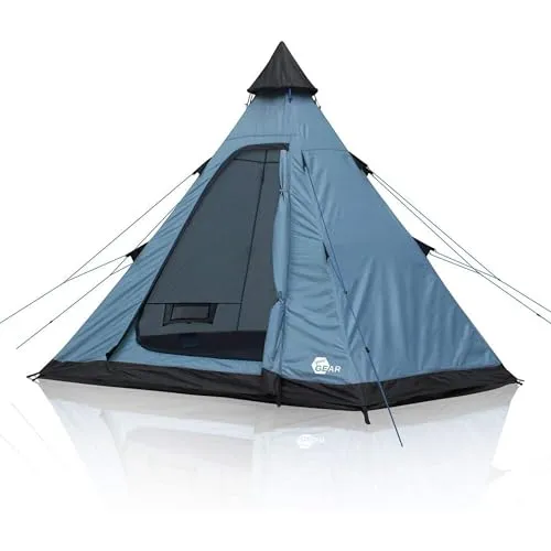 yourGEAR Tipi-Zelt Lido 290 für 3 Personen - Tipi-Zelt für 3 Personen mit Stehhöhe und praktischer Bodenwanne, ideal für Camping und Outdoor-Aktivitäten.