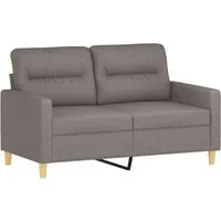 vidaXL 2-Sitzer-Sofa Taupe - Bequem und Modern - Sofas: Dieses stilvolle 2-Sitzer-Sofa in Taupe bietet dank seiner dick gepolsterten Sitzflächen und robustem Metallgestell höchsten Komfort und Stabilität.