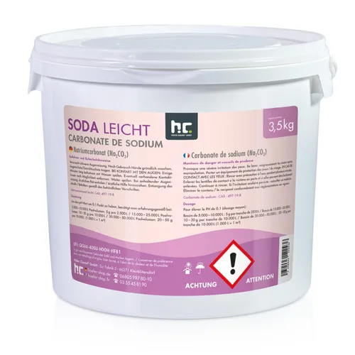 Höfer Chemie Soda Natriumcarbonat 2 x 3,5 kg - Leichtlösliches Granulat zur einfachen pH-Wert-Anhebung in Schwimmbädern. Ideal für die Pflege von Poolwasser und sorgt für eine optimale Wasserqualität.