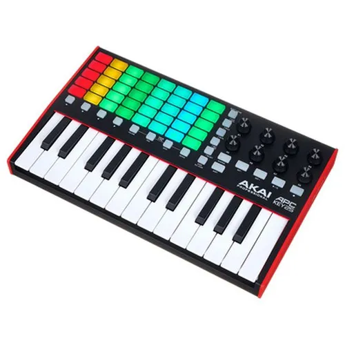 Akai Professional APC Key 25 MK2 - USB MIDI Keyboard Controller für Ableton Live Lite, 25 anschlagsdynamische Tasten, 40 RGB Pads für kreative Clip-Launching