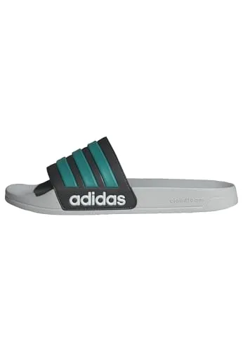 adidas Unisex Adilette Shower Slides, Core Black/Pure Teal/Grey Two, 54 EU