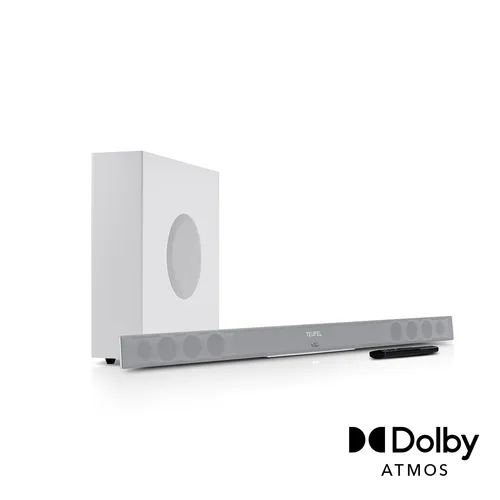 Teufel CINEBAR 11 für Dolby Atmos – 2.1-Set - Soundbar der Spitzenklasse mit Dolby Atmos für raumfüllenden Klang, ideal für Kinoerlebnisse in deinem Zuhause.